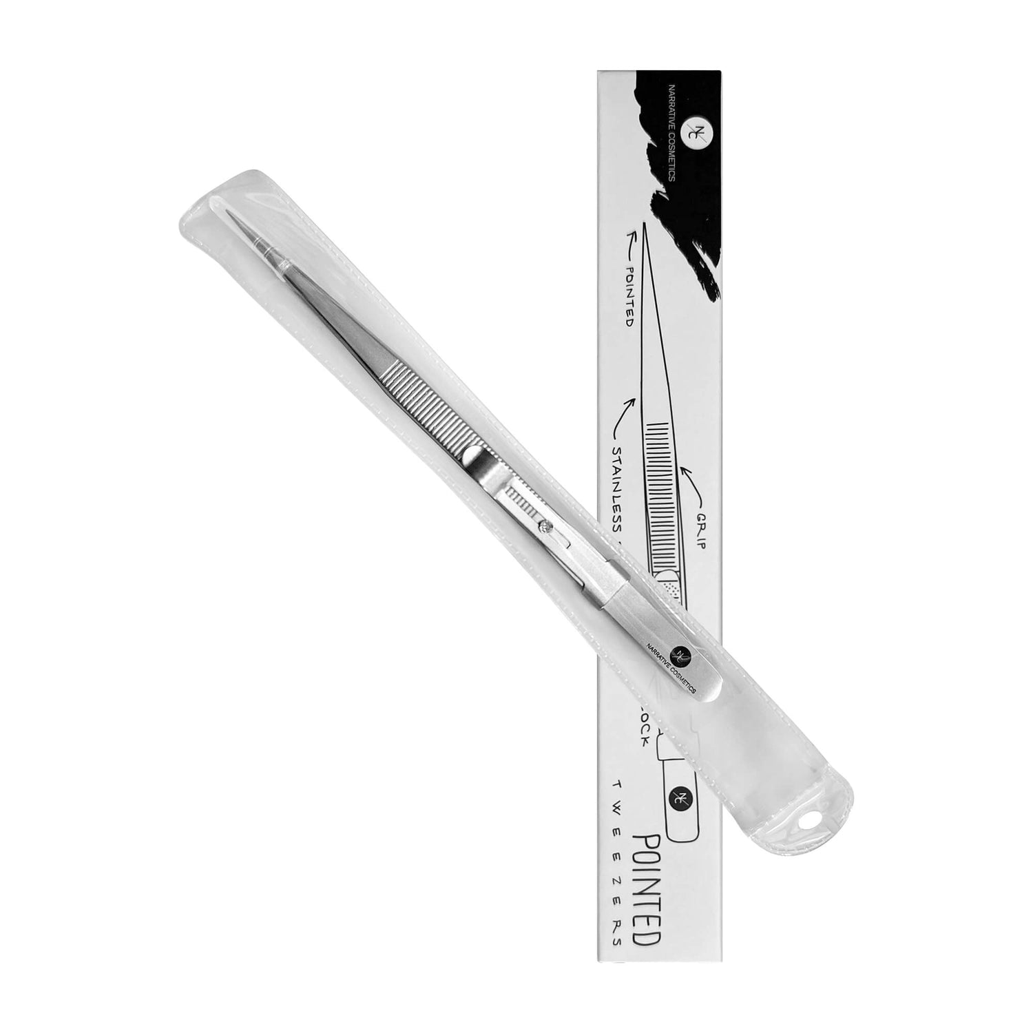 Stainless Steel Tweezers with Sliding Lock