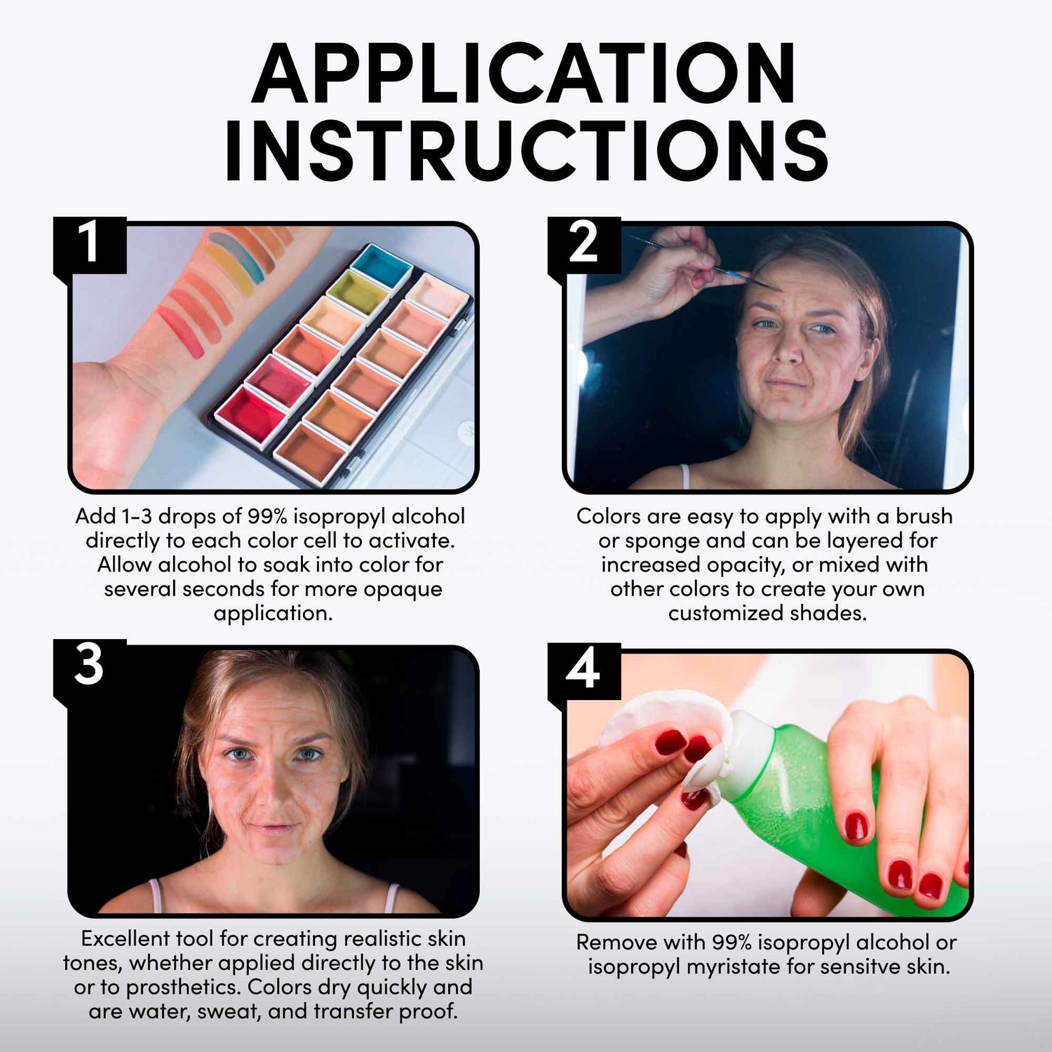 12 Color Flesh Tone Alcohol Activated Palette