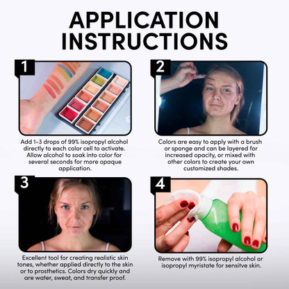 12 Color Flesh Tone Alcohol Activated Palette