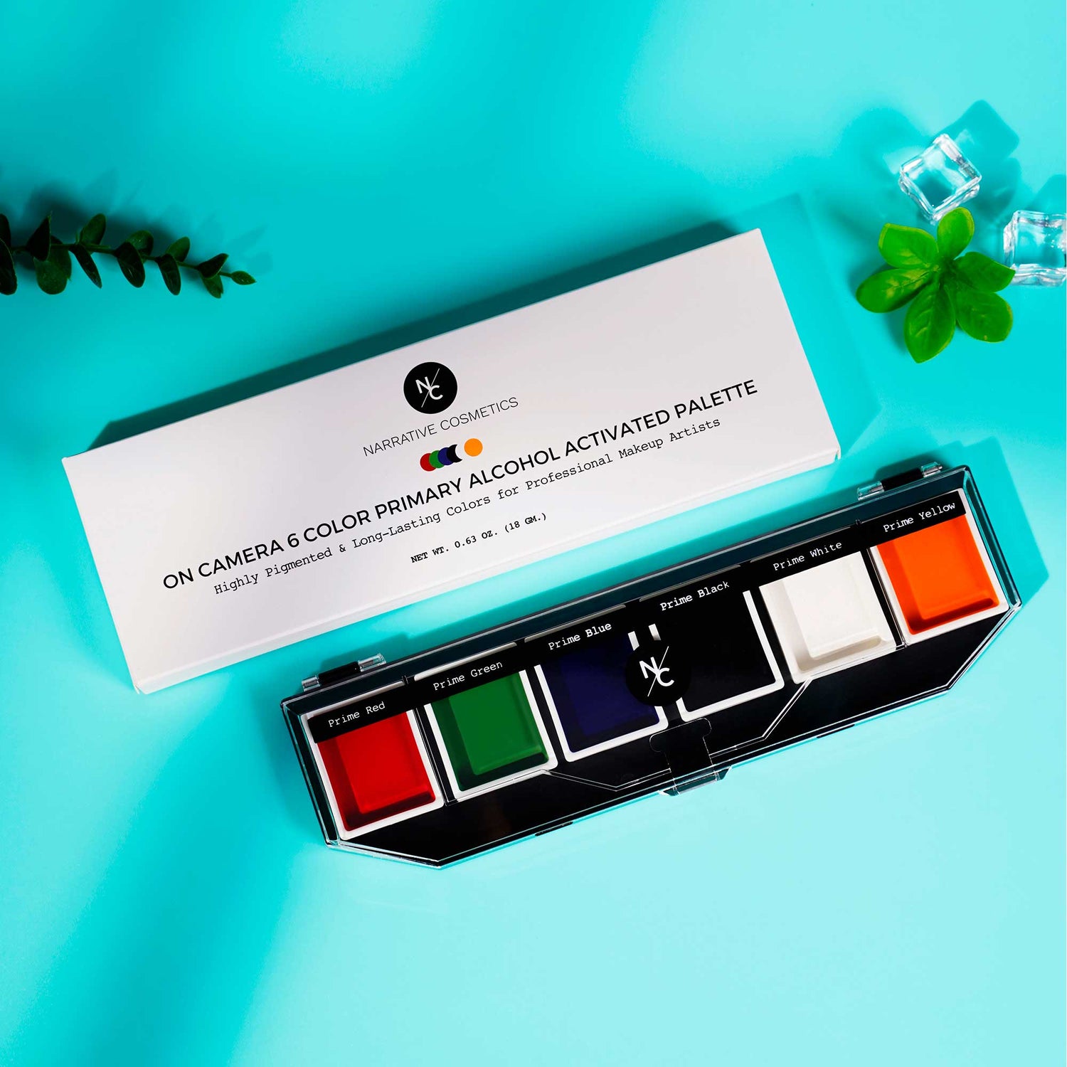 6 Color On Camera Primary Alcohol Activated Makeup Palette