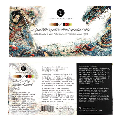 12-Color Tattoo Cover-Up Alcohol-Activated Palette