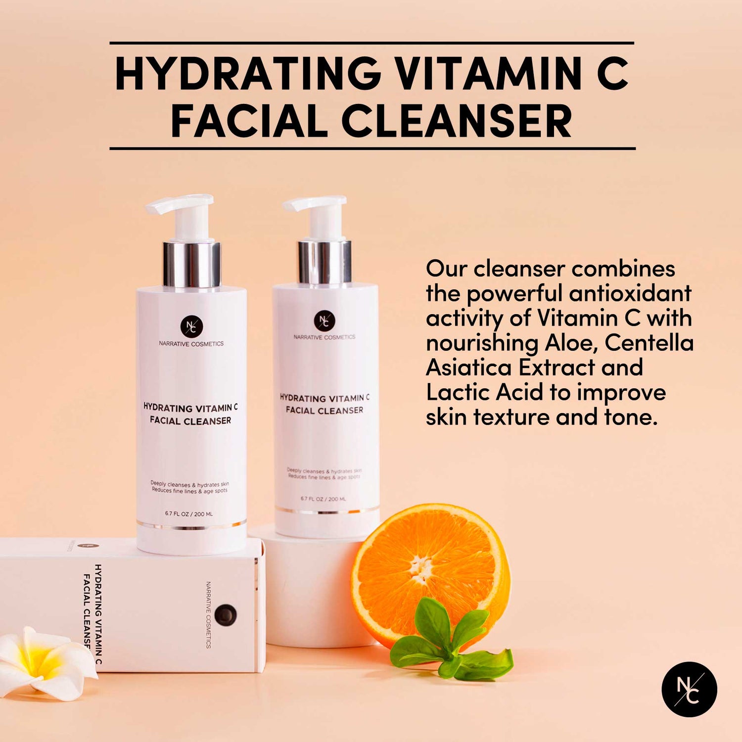 Vitamin C Face Wash Cleanser 6.7 Fl Oz (200ml)