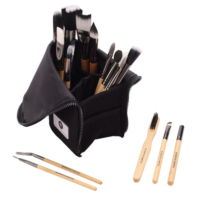 Stand-up Foldable Makeup Brush Bag for Professional Makeup Artists