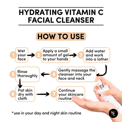 Vitamin C Face Wash Cleanser 6.7 Fl Oz (200ml)