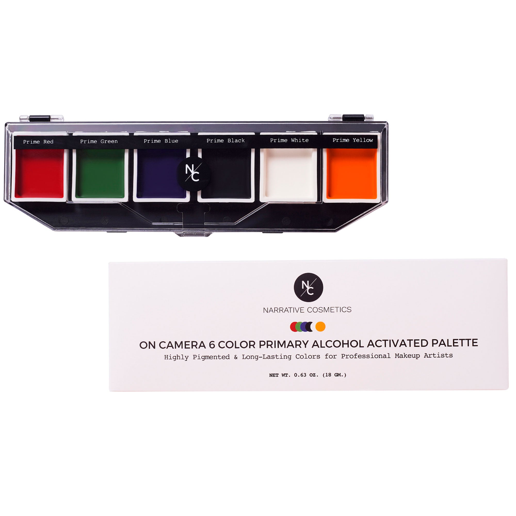 6 Color On Camera Primary Alcohol Activated Makeup Palette – Narrative ...