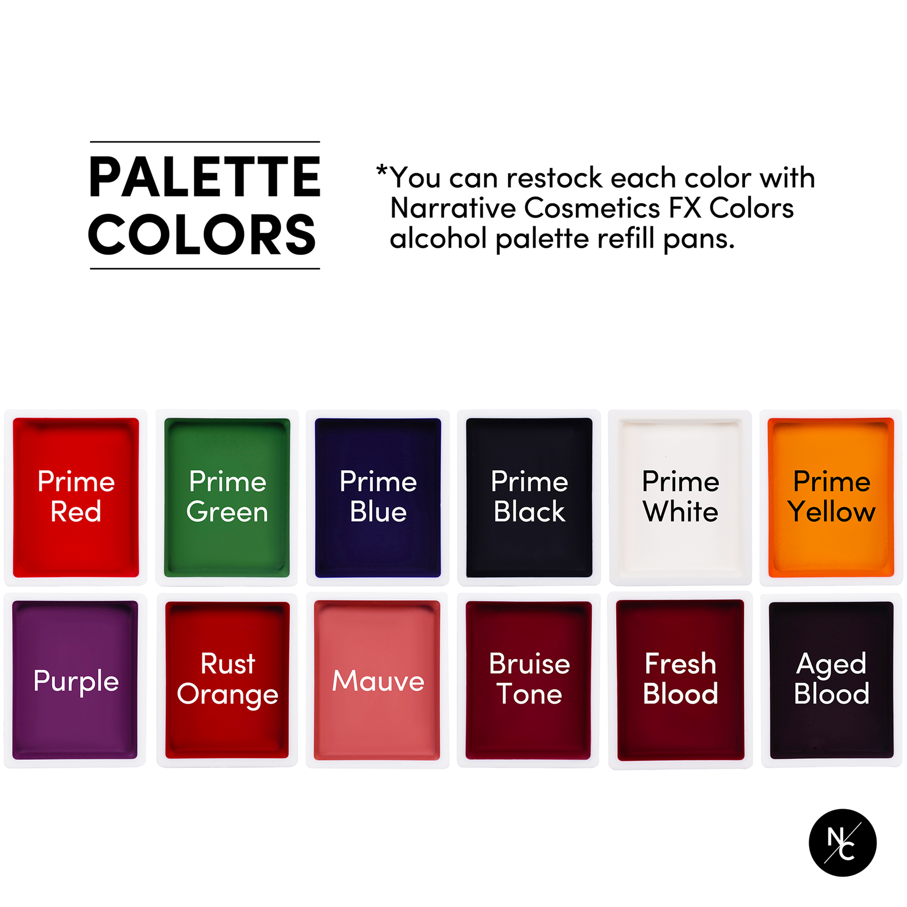 FX alcohol palette color reference