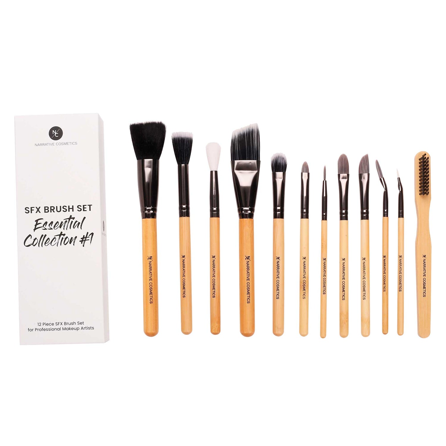 Essential SFX Makeup Brushes for SFX Makeup Artists for Film, Theater, and Halloween - Collection 