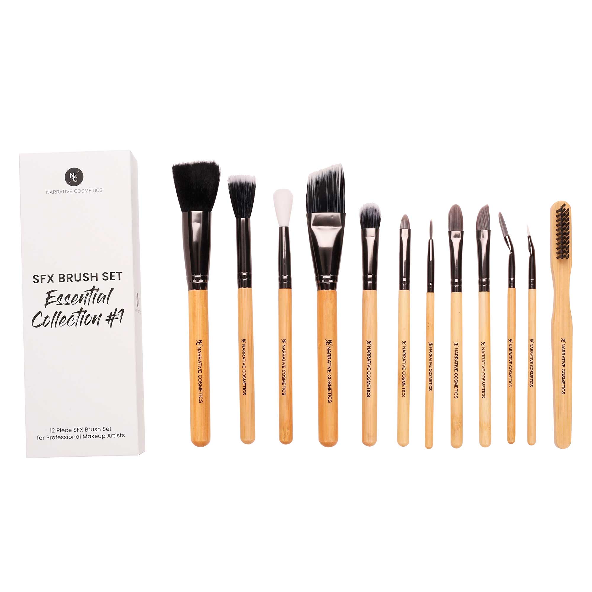 Essential SFX Makeup Brushes for SFX Makeup Artists for Film, Theater, and Halloween - Collection 