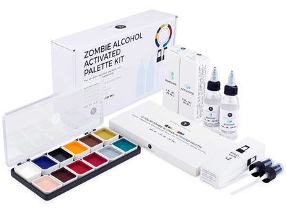 12-Color Zombie Alcohol-Activated Professional SFX Makeup Palette