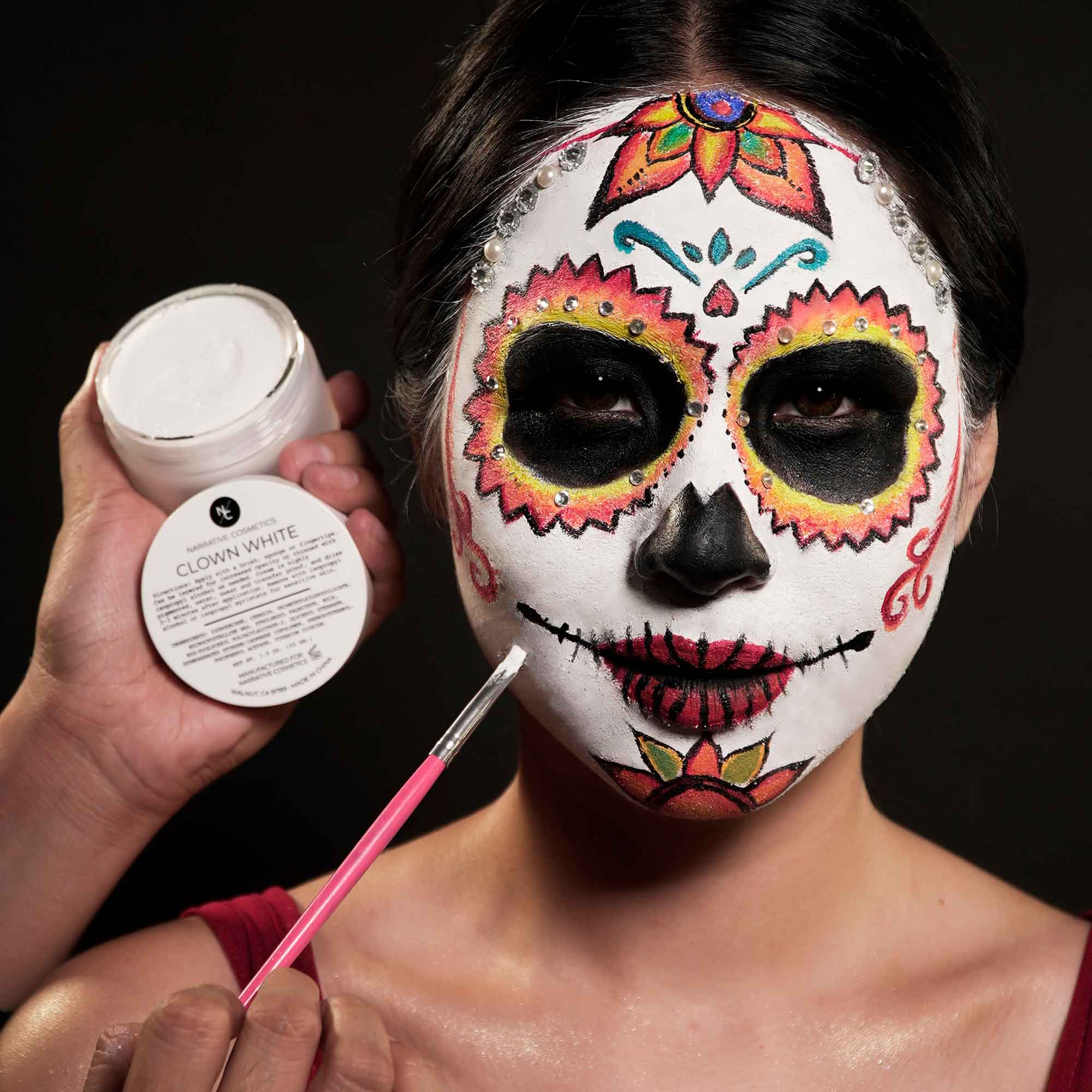 Quick Drying Clown White Cream Makeup