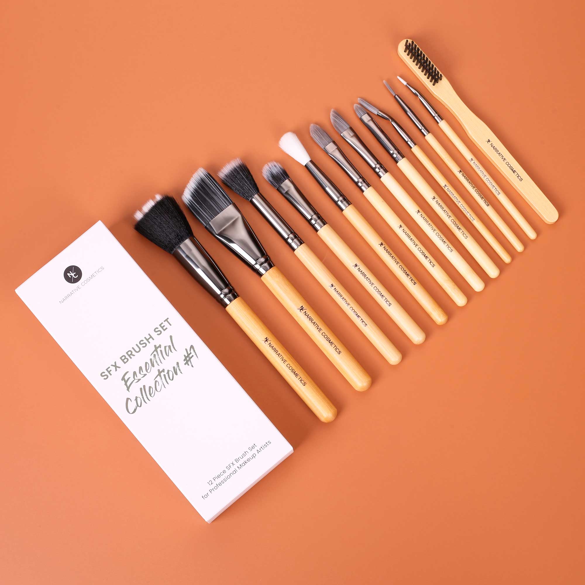 Essential SFX Makeup Brushes for SFX Makeup Artists for Film, Theater, and Halloween - Collection 