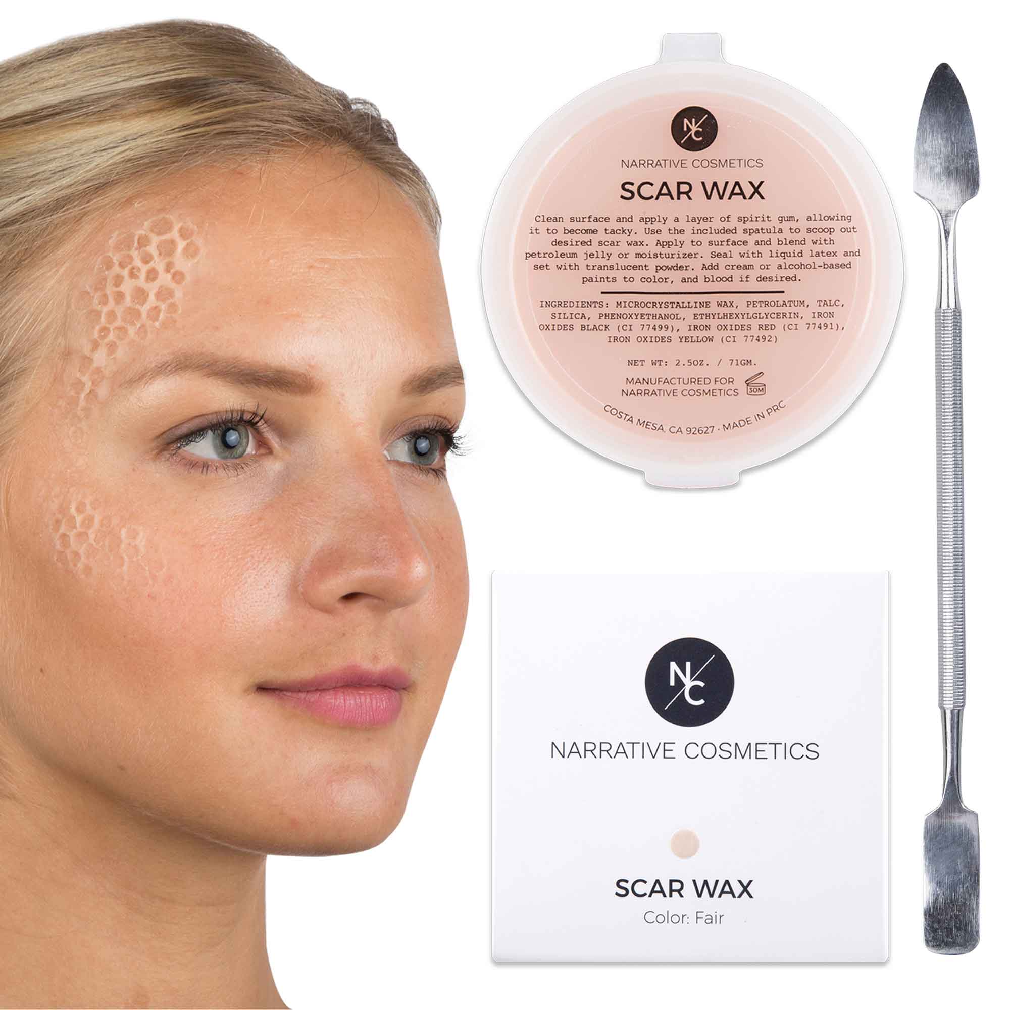 Scar Wax with Double-Ended Spatula, Moldable Wax for Realistic Cuts an –  Narrative Cosmetics