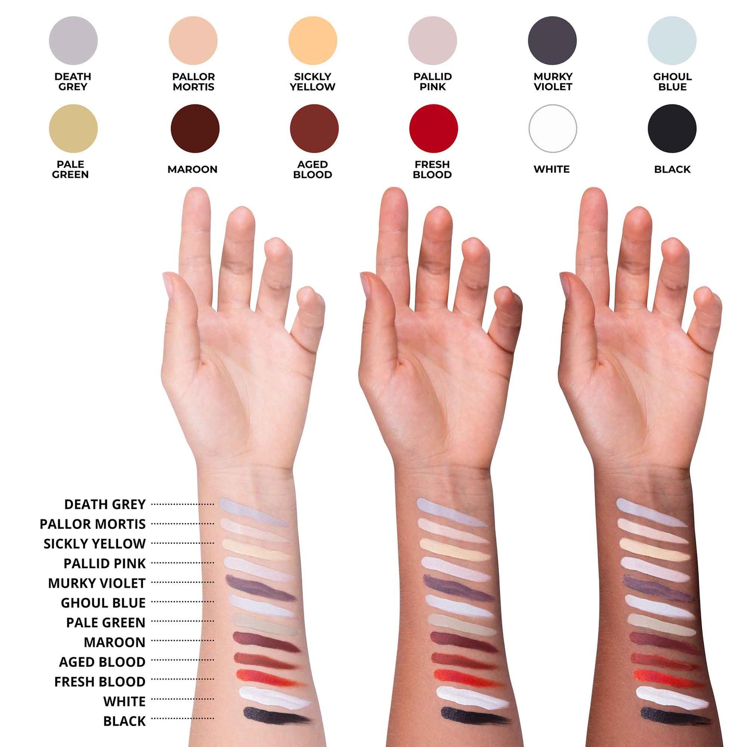 Quick Drying Death FX Cream Makeup Palette