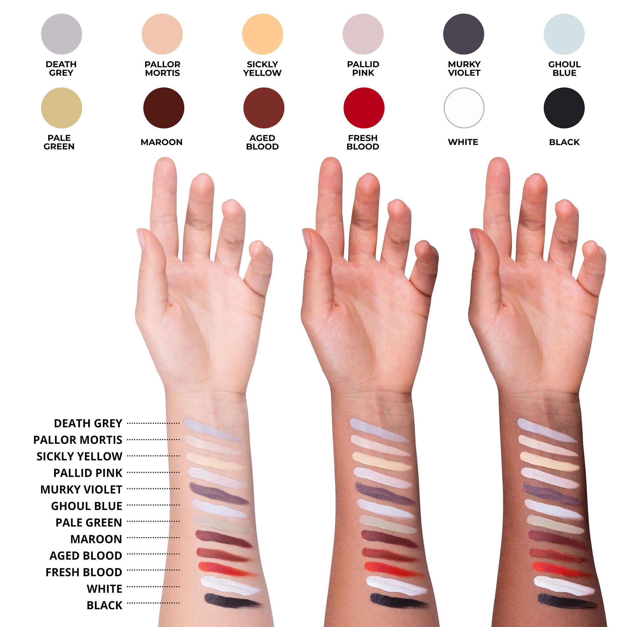 Quick Drying Death FX Cream Makeup Palette