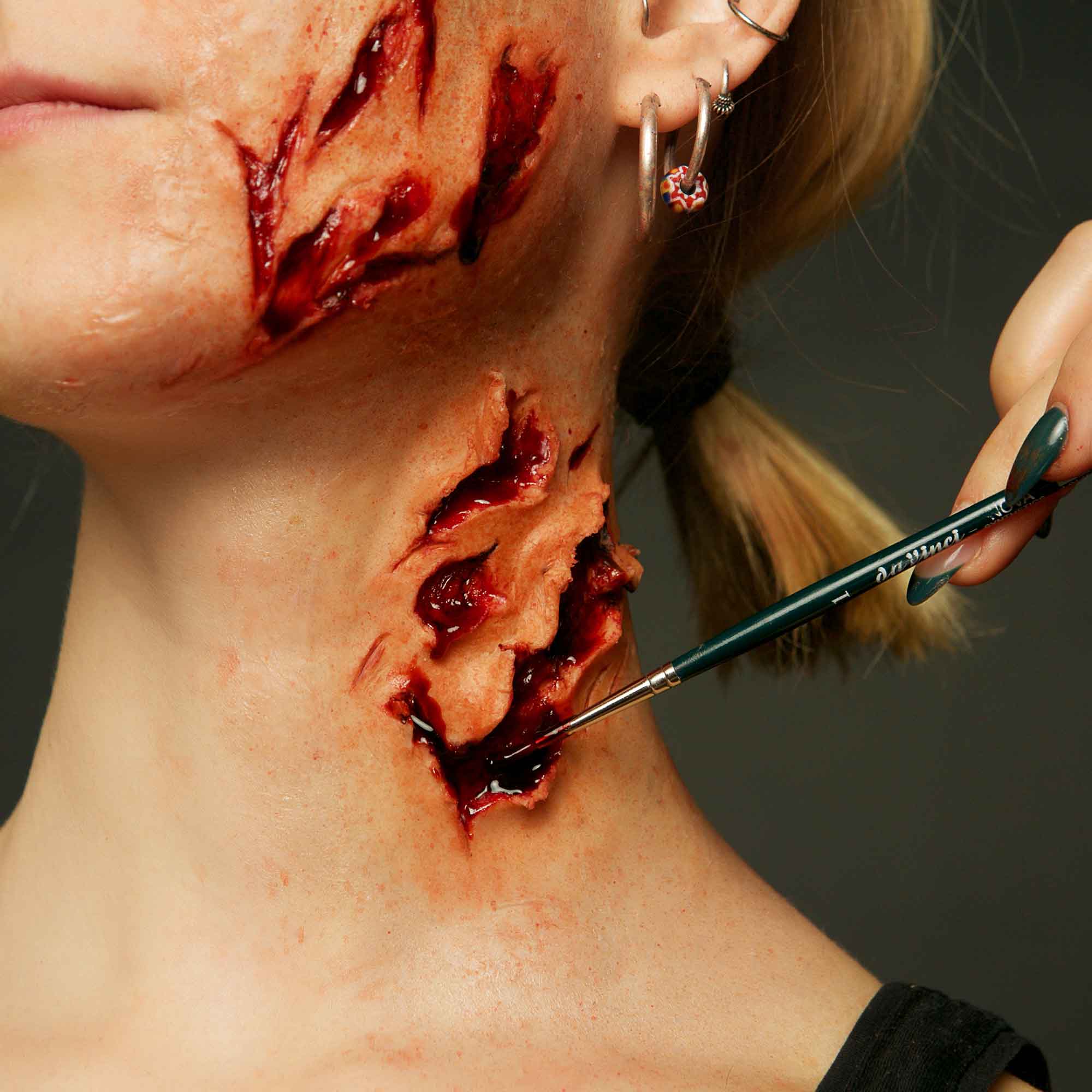 Alcohol Drying Blood applied to SFX wound makeup