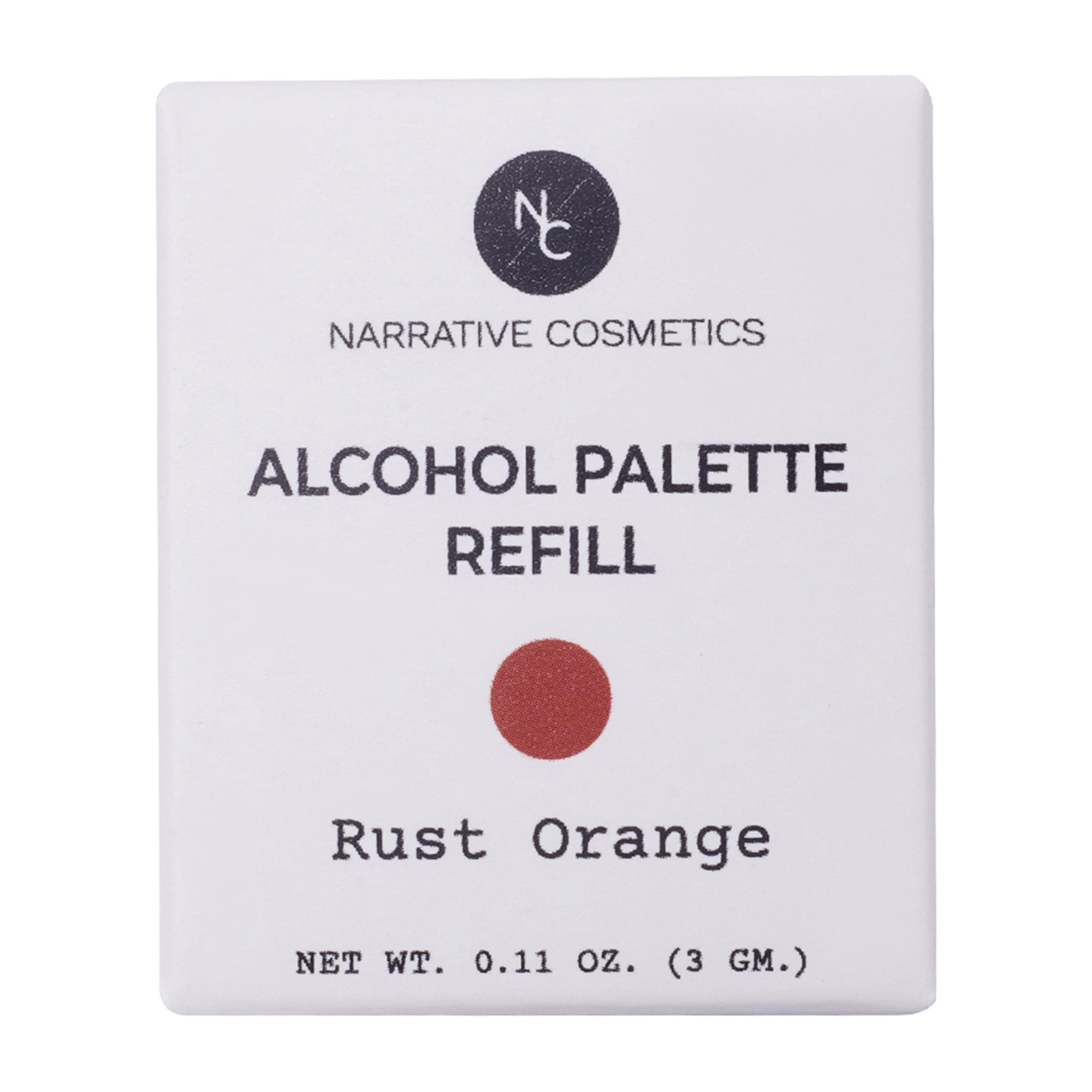 Rust Orange Alcohol Palette Refill Pan