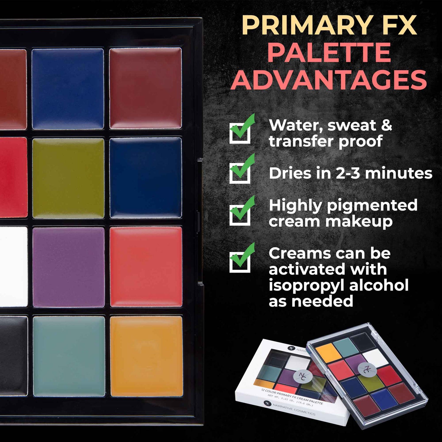 Quick Drying Primary FX Cream Makeup Palette