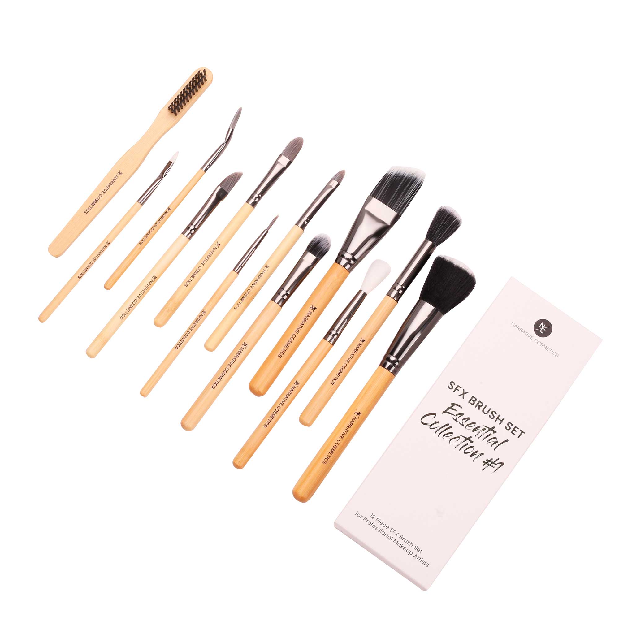 Essential SFX Makeup Brushes for SFX Makeup Artists for Film, Theater, and Halloween - Collection 