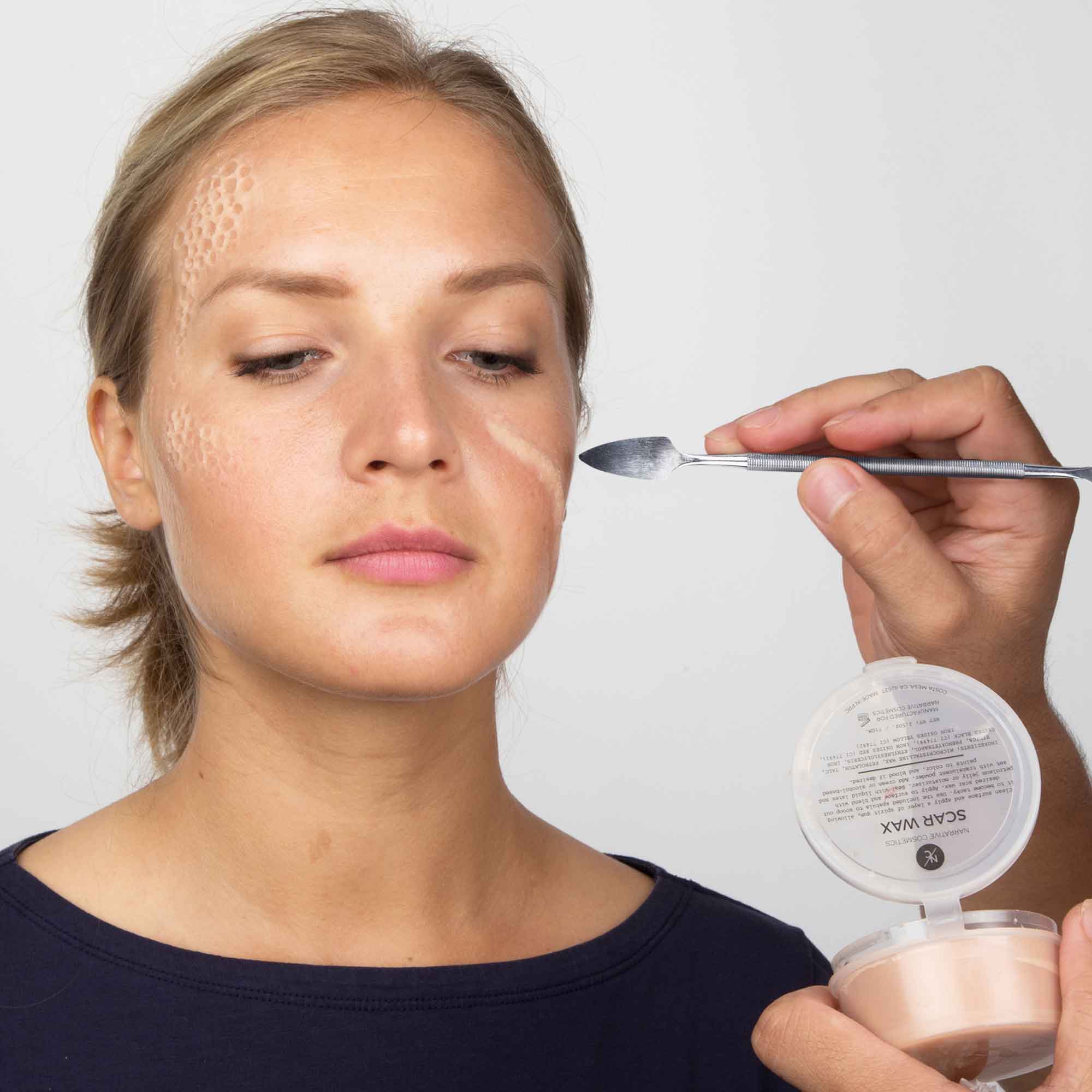 Scar Wax with Double-Ended Spatula, Moldable Wax for Realistic Cuts and Injuries