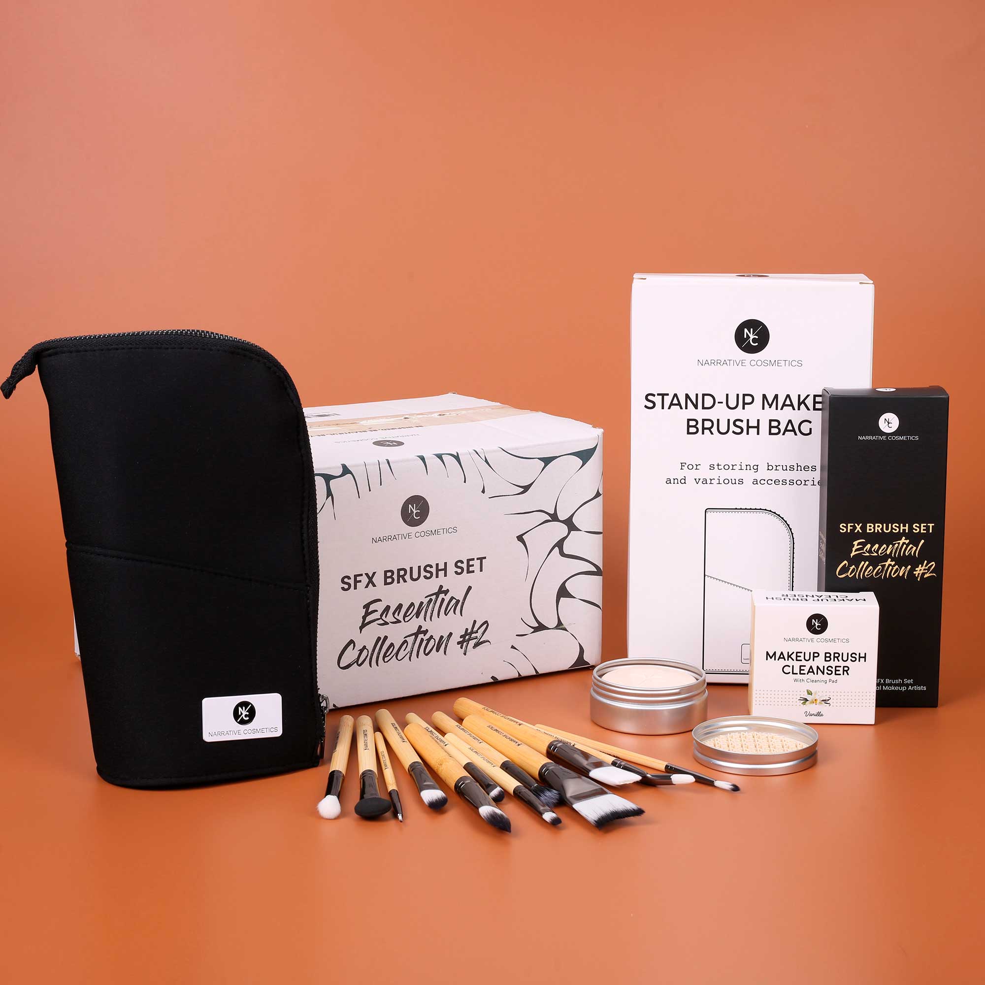 Essential SFX Makeup Brushes for SFX Makeup Artists for Film, Theater, and Halloween - Collection 