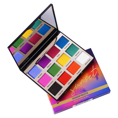 Talc Free 12 Color Tropical Sunset Eyeshadow Palette