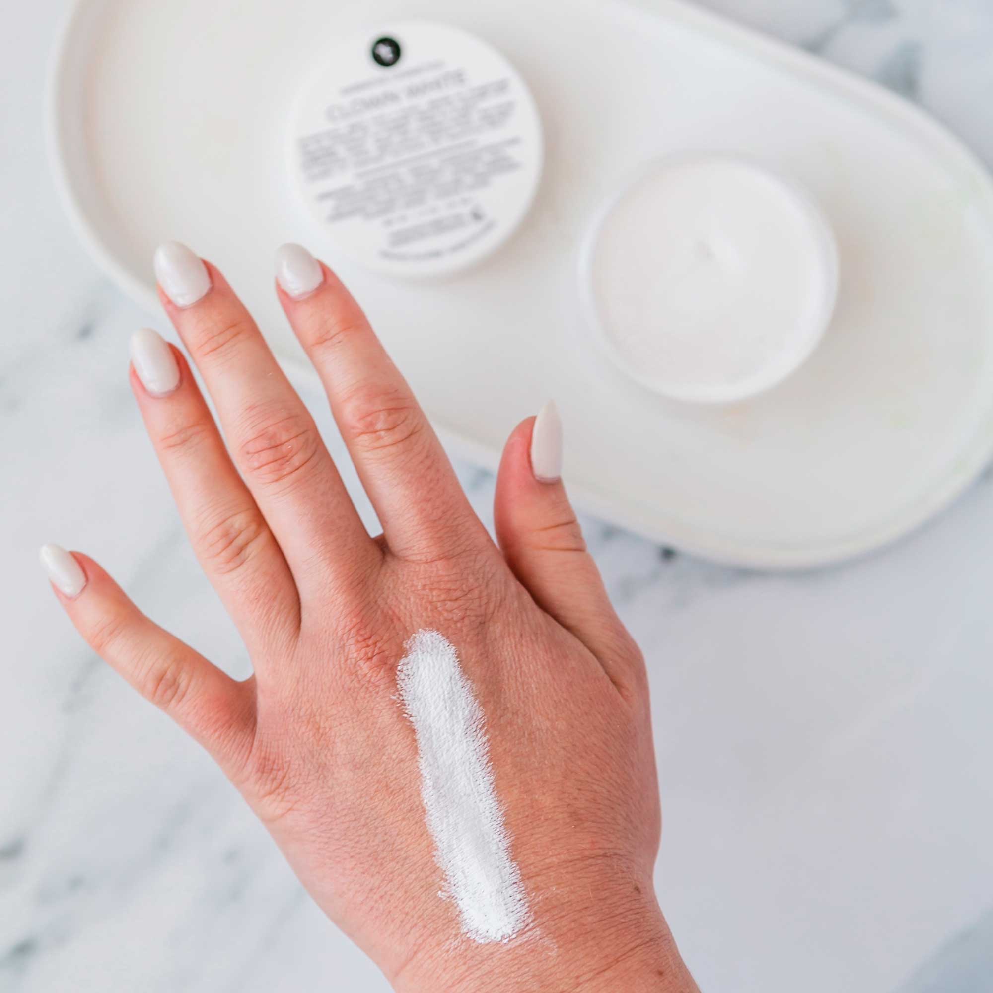 Quick Drying Clown White Cream Makeup