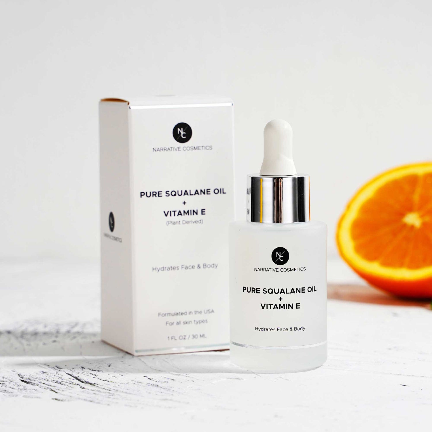 Squalane Oil Enriched with Vitamin E 1 Fl Oz (30ml)