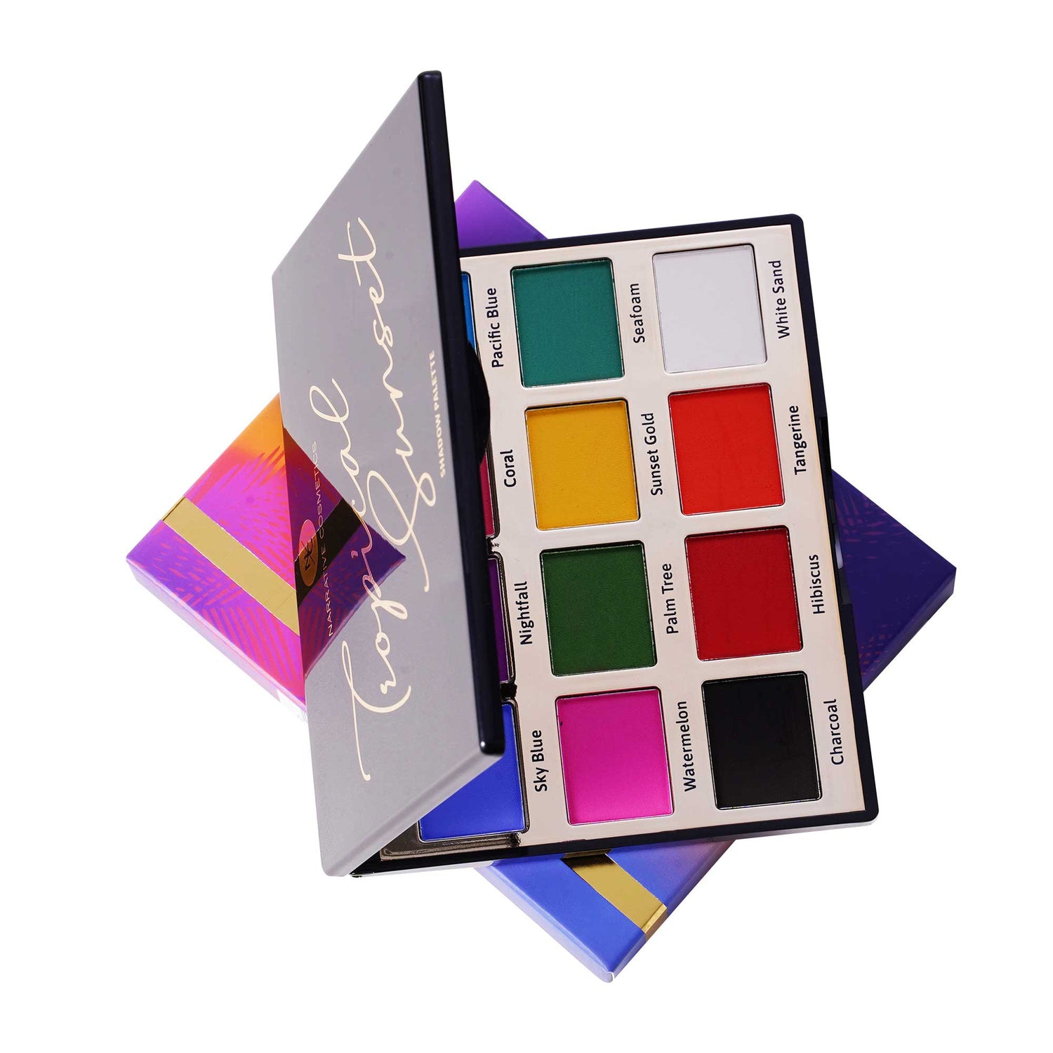 Talc Free 12 Color Tropical Sunset Eyeshadow Palette