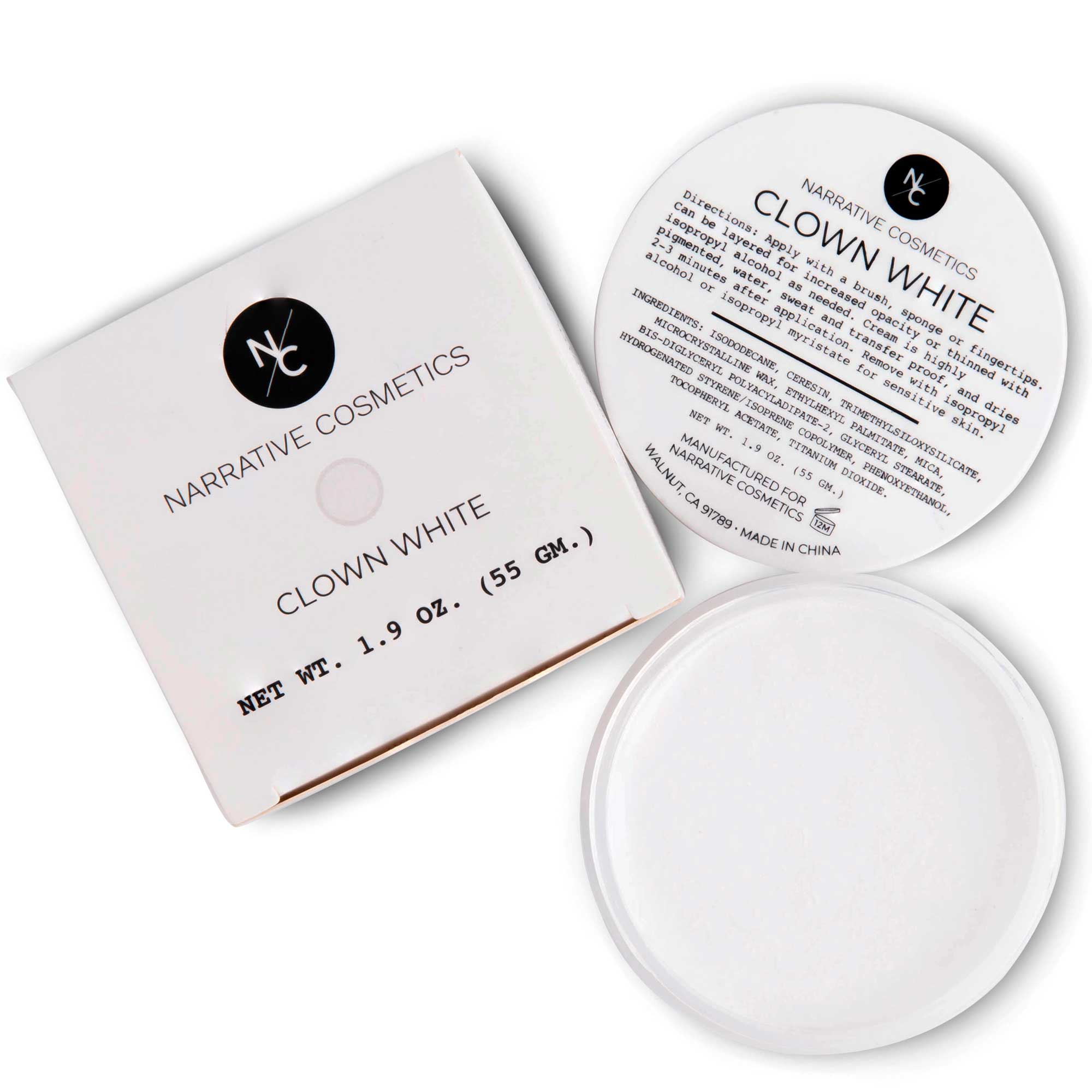 Quick Drying Clown White Cream Makeup