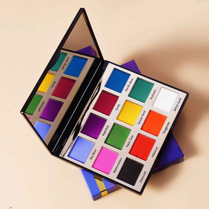 Talc Free 12 Color Tropical Sunset Eyeshadow Palette