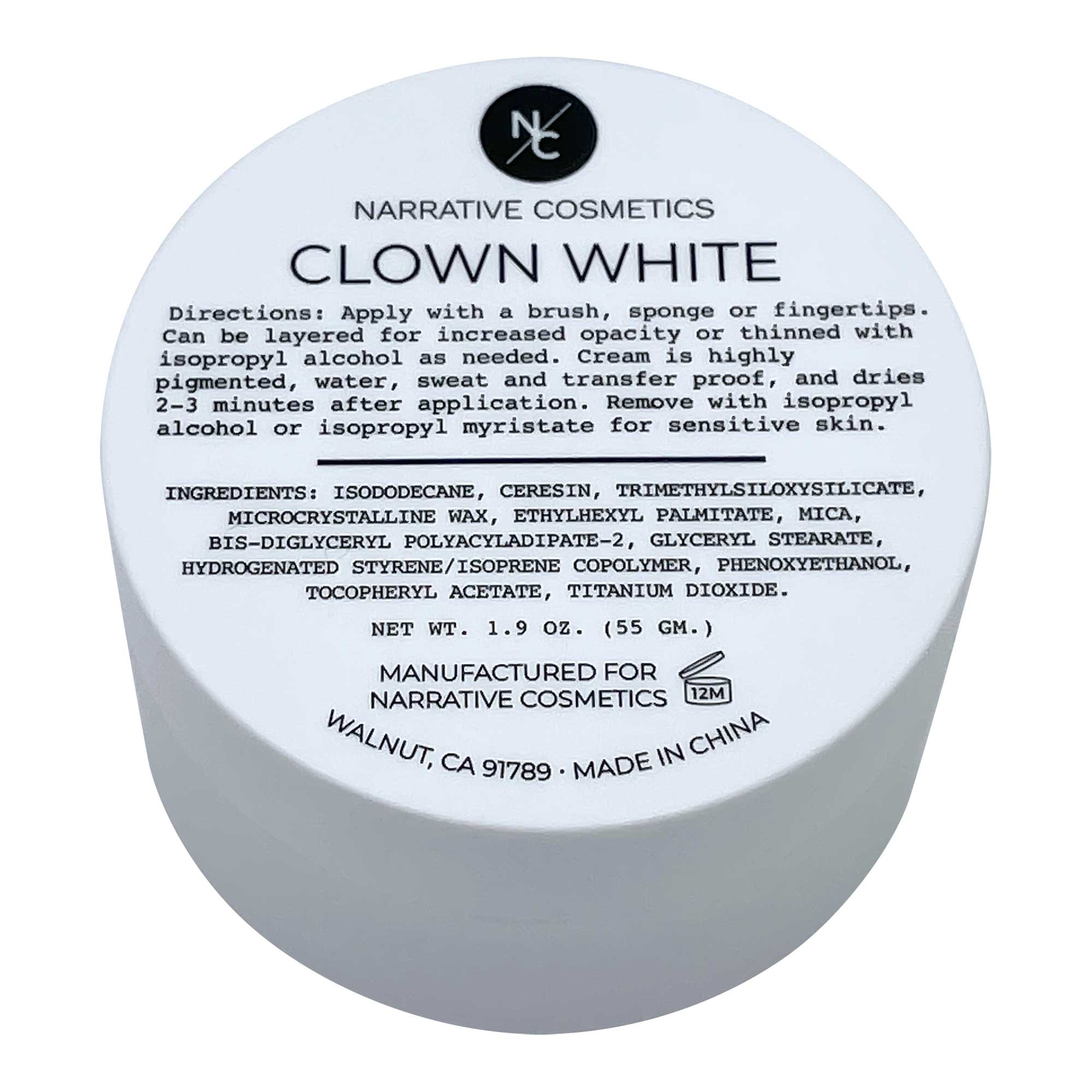 Quick Drying Clown White Cream Makeup