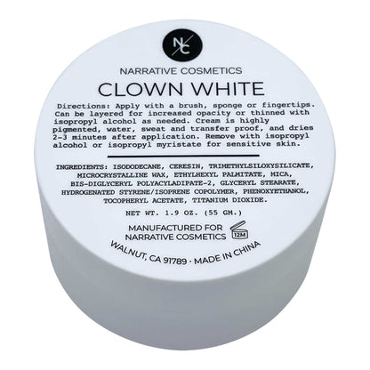 Quick Drying Clown White Cream Makeup